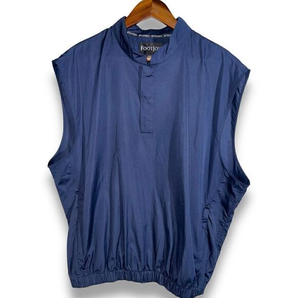 Navy Blue FootJoy Golf 1/4 Zip Vest Size L - Picture 1 of 11